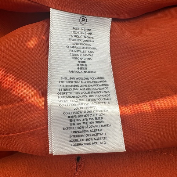 Michael Kors Orange Double Breasted Wool Coat - Picture 6 of 6